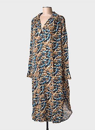 Rochie lungă mâneci lungi mâneci lungi bej LOLA ESPELETA femeie