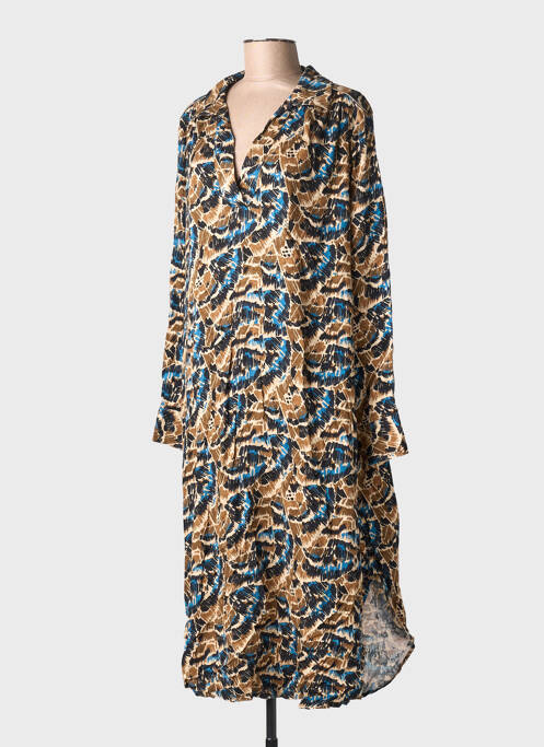 Rochie lungă mâneci lungi mâneci lungi bej LOLA ESPELETA femme