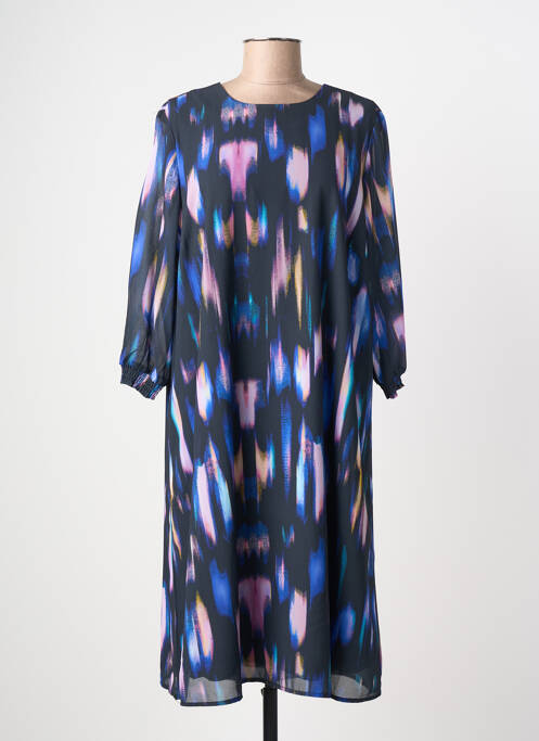 Rochie midi croială fluidă mâneci lungi negru SIGNATURE femme