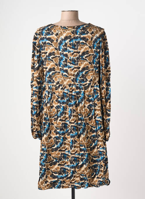Rochie midi croială fluidă mâneci lungi maro LOLA ESPELETA femme