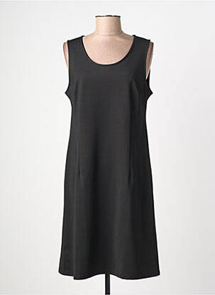 Rochie midi fără mâneci fără mâneci negru HALOGENE femme