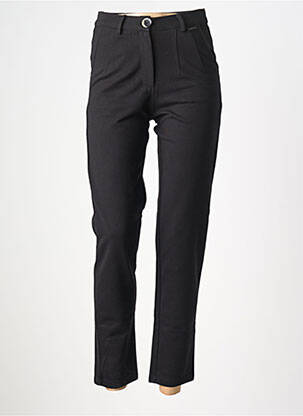 Pantalon slim țesătură poplin mărime normală negru AGATHE & LOUISE femeie