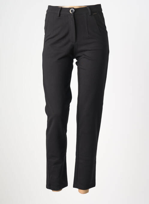 Pantalon slim țesătură poplin mărime normală negru AGATHE & LOUISE femme
