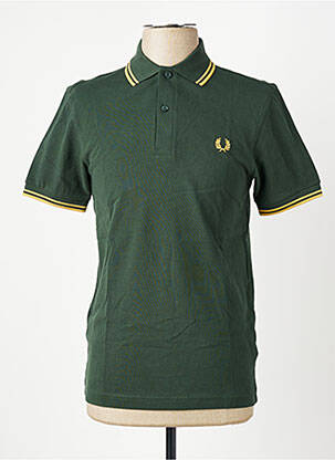 Polo elasticitate mâneci scurte verde FRED PERRY homme