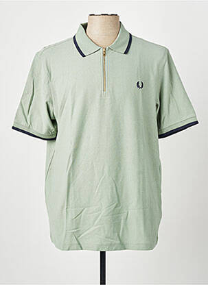 Polo țesătură jersey mâneci scurte verde FRED PERRY bărbat