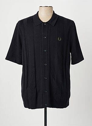 Vestă cu mâneci scurte croială cambrată negru FRED PERRY bărbat