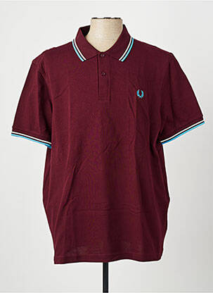 Tricou broderie mâneci scurte roșu FRED PERRY homme