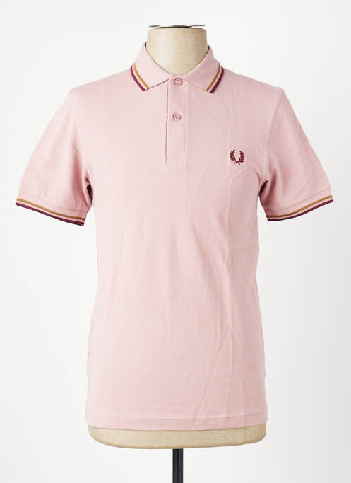 Polo elasticitate mâneci scurte roz FRED PERRY homme