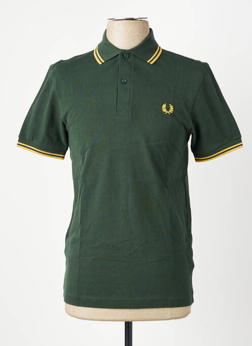 Polo elasticitate mâneci scurte verde FRED PERRY homme