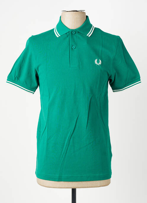 Polo elasticitate mâneci scurte verde deschis FRED PERRY homme