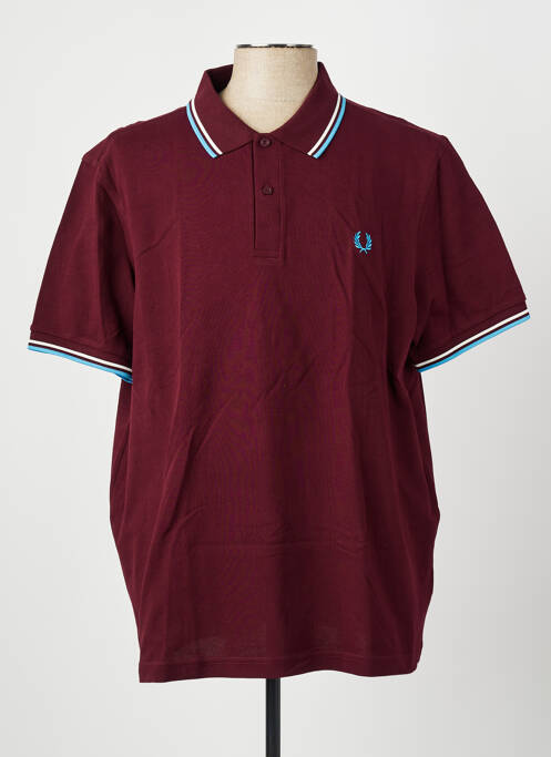 Tricou broderie mâneci scurte roșu FRED PERRY homme