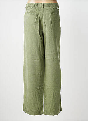 Pantalon larg țesătură poplin mărime normală verde REIKO femeie