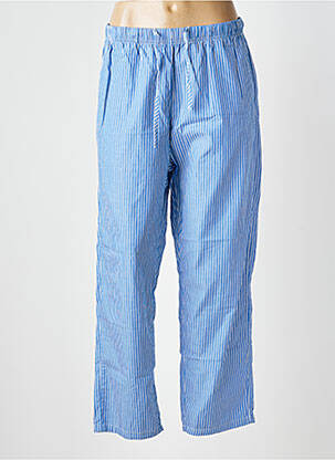 Pantalon larg țesătură poplin mărime normală albastru AMERICAN VINTAGE femeie