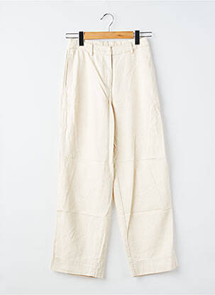 Pantalon larg închidere cu fermoar sub clapetă cu nasturi mărime normală bej AMERICAN VINTAGE femeie