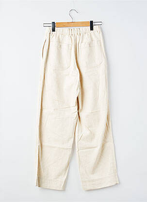 Pantalon larg închidere cu fermoar sub clapetă cu nasturi mărime normală bej AMERICAN VINTAGE femeie