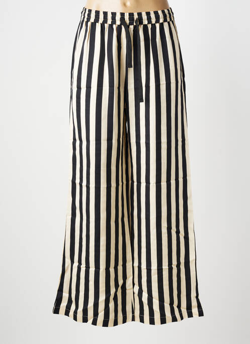 Pantalon larg țesătură poplin mărime normală negru SUNCOO femme