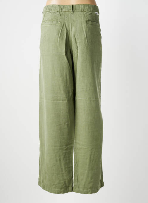 Pantalon larg țesătură poplin mărime normală verde REIKO femme
