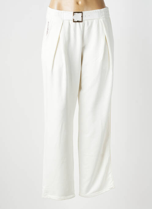 Pantalon drept elasticitate mărime normală alb 10 DAYS femme