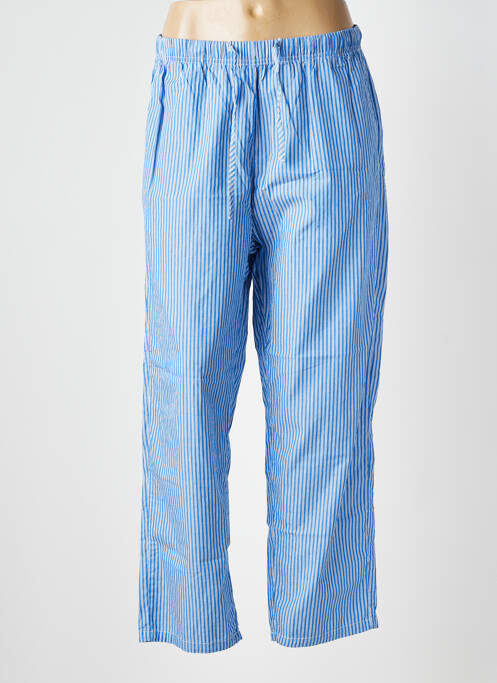 Pantalon larg țesătură poplin mărime normală albastru AMERICAN VINTAGE femme