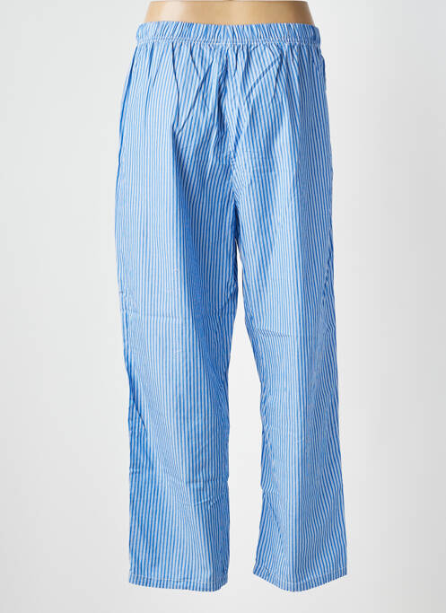 Pantalon larg țesătură poplin mărime normală albastru AMERICAN VINTAGE femme