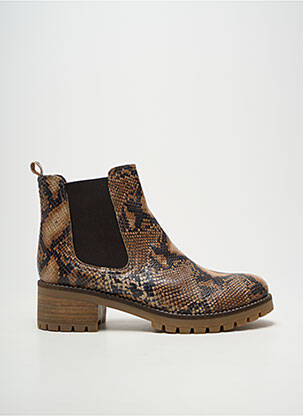 Botine/ghete toc mic toc de 4 la 6 cm maro MINKA DESIGN femeie
