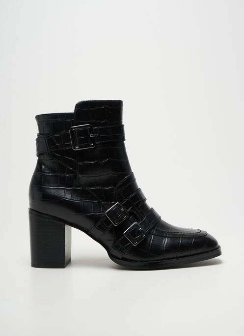 Botine/ghete toc pătrat toc de 7 la 9 cm negru EMILIE KARSTON femme