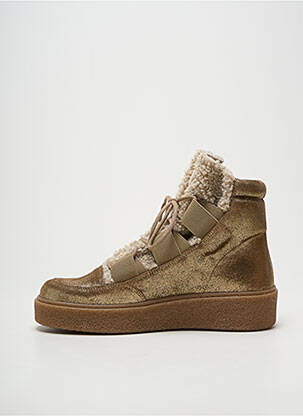 Adidași material neted toc de 4 la 6 cm auriu SMS femeie