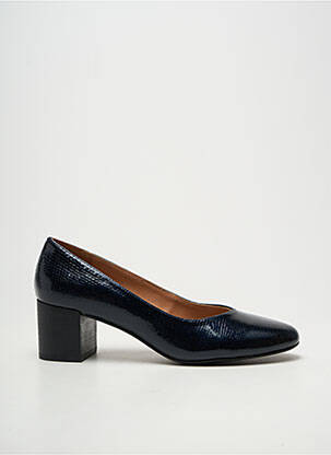 Pantofi cu toc material neted toc de 4 la 6 cm albastru EMILIE KARSTON femeie