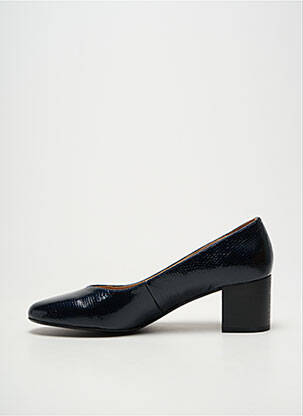 Pantofi cu toc material neted toc de 4 la 6 cm albastru EMILIE KARSTON femeie