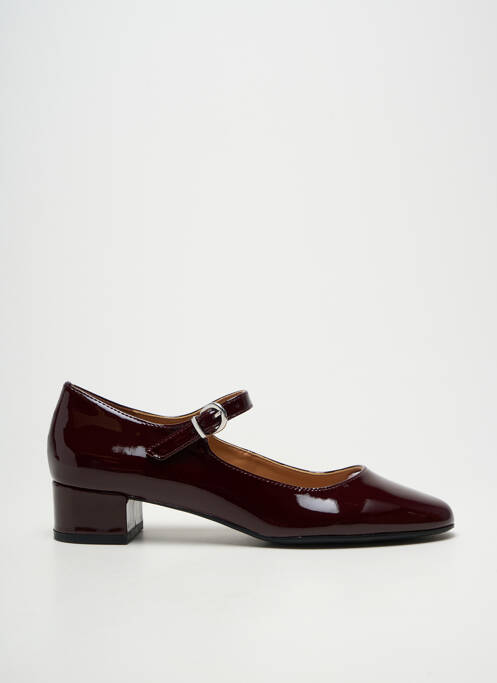 Pantofi cu toc material neted toc de 4 la 6 cm violet EMILIE KARSTON femme