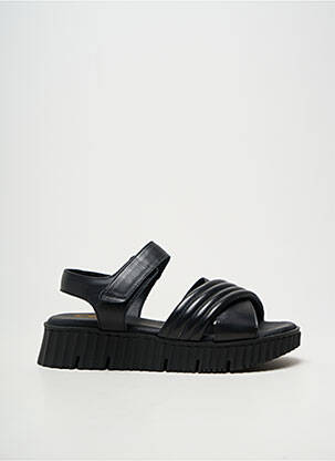 Sandale/pantofi decupați vârf deschis toc de 4 la 6 cm negru GEO-REINO femme