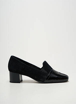 Mocasini țesătură satinată toc de 4 la 6 cm negru ARTIKA SOFT femeie