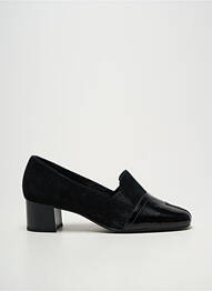 Mocasini țesătură satinată toc de 4 la 6 cm negru ARTIKA SOFT femme