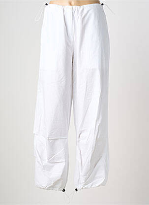 Pantalon drept țesătură poplin mărime normală alb URBAN BY ALEMBIKA femeie