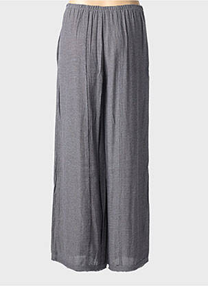 Pantalon larg talie cu cleme mărime normală gri OZAI N KU femeie