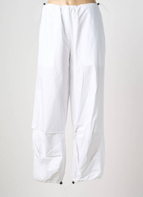Pantalon drept țesătură poplin mărime normală alb URBAN BY ALEMBIKA femme