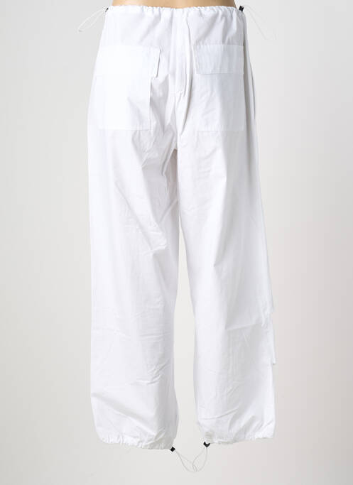 Pantalon drept țesătură poplin mărime normală alb URBAN BY ALEMBIKA femme