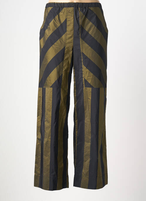 Pantalon larg croială fluidă mărime normală verde ALEMBIKA femme