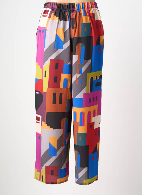 Pantalon larg țesătură crep mărime normală roșu KOZAN femme