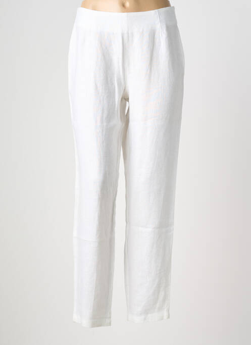 Pantalon drept țesătură crep talie înaltă bej KOKOMARINA femme