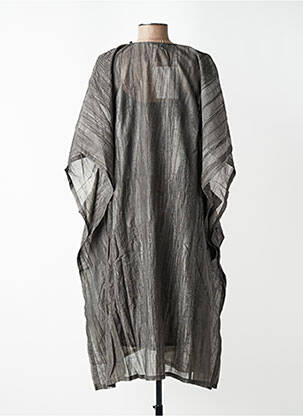 Rochie midi mâneci scurte mâneci scurte gri CPC femeie