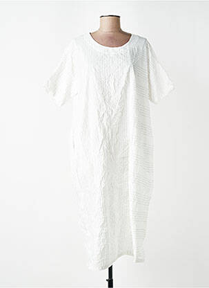 Rochie midi mâneci scurte mâneci scurte alb GERSHON BRAM femeie