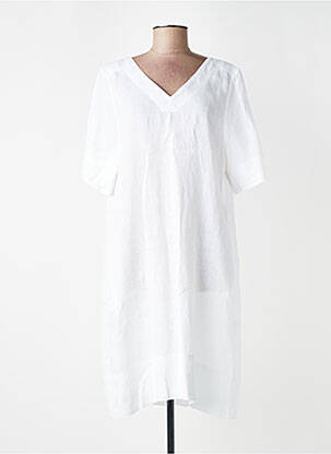 Rochie midi mâneci scurte mâneci scurte alb ZYGA femme