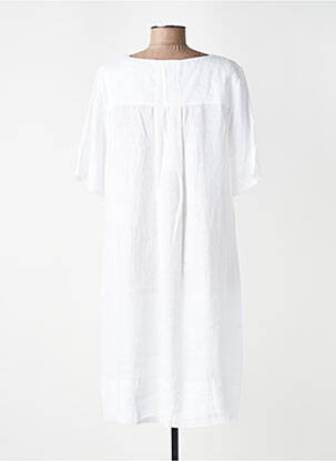 Rochie midi mâneci scurte mâneci scurte alb ZYGA femeie