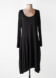 Rochie midi mâneci lungi mâneci lungi negru COMPLETO femme