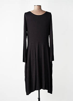 Rochie midi mâneci lungi mâneci lungi negru COMPLETO femeie