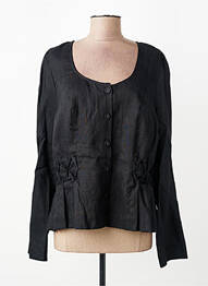 Jachete casual guler rotund negru HEBBEDING femeie