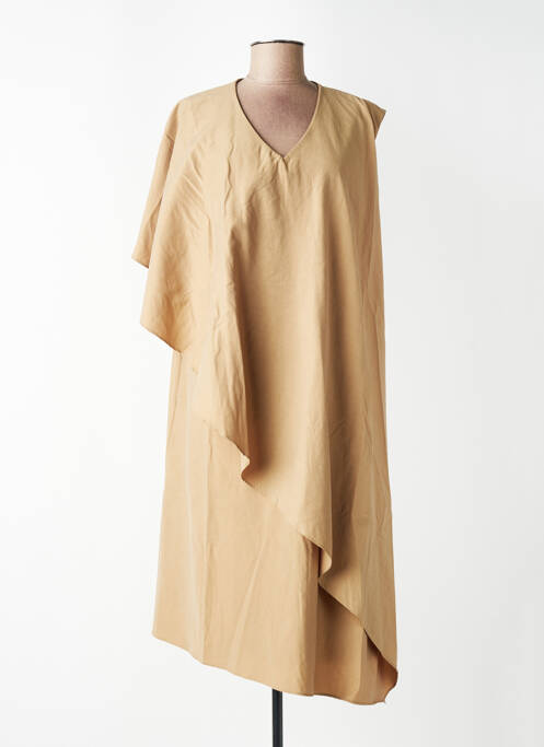 Rochie midi mâneci scurte mâneci scurte bej CPC femme