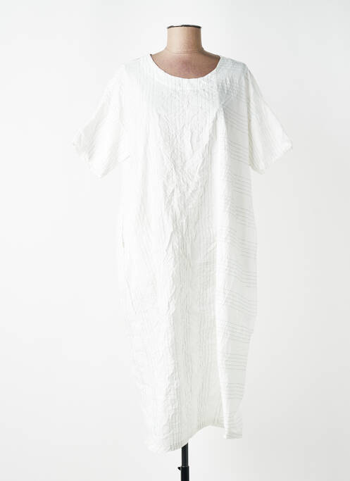 Rochie midi mâneci scurte mâneci scurte alb GERSHON BRAM femme