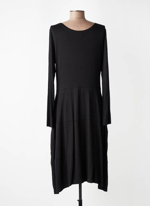 Rochie midi mâneci lungi mâneci lungi negru COMPLETO femme